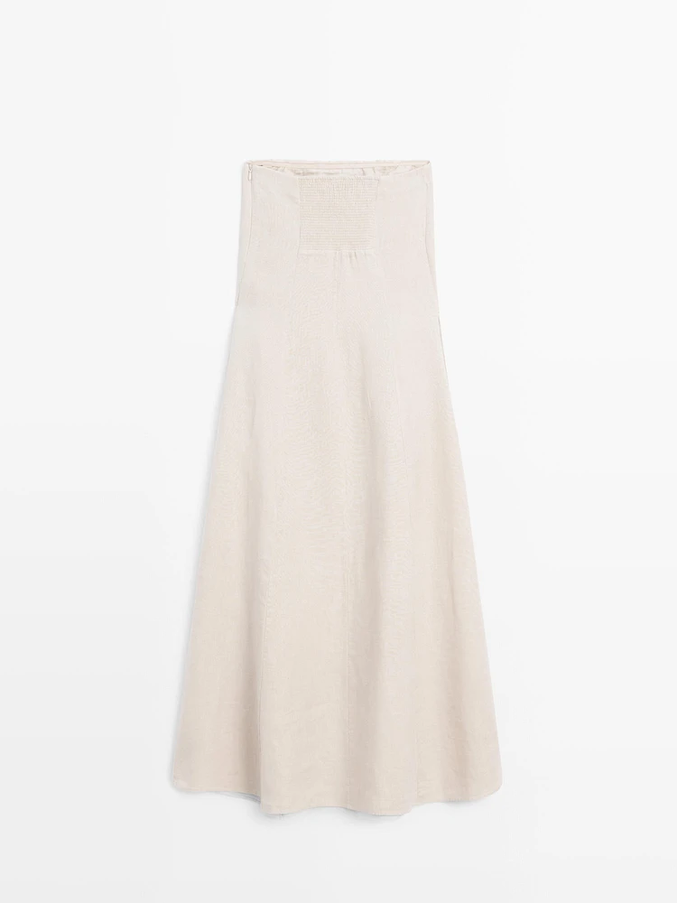 Long strapless dress