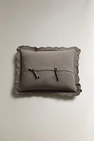 HOUSSE DE COUSSIN ENFANT BRODERIES FLEURS