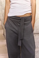 WIDE LEG BELTED PANTS