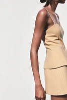 PLEATED STRIPE TOP