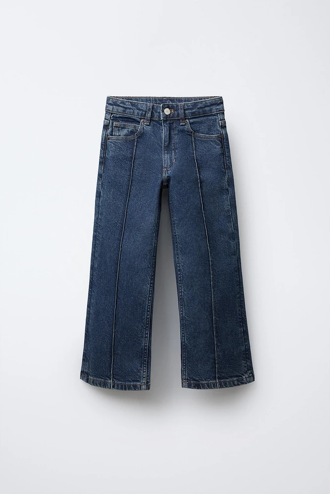 JEAN WIDE LEG NERVURÉ
