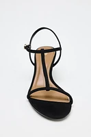 HIGH HEELED STRAP SANDALS