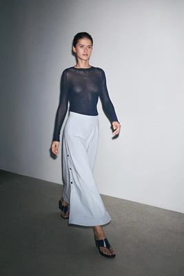 ZW COLLECTION BUTTON FLARED SKIRT