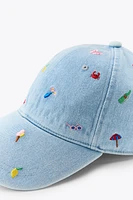 CASQUETTE EN JEAN BRODÉE
