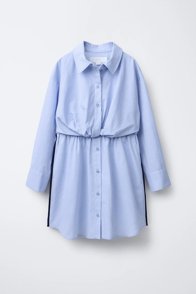 KNOTTED SHIRT DRESS