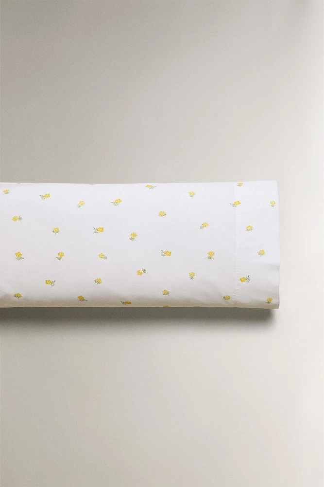 MIMOSA PRINT COTTON PILLOWCASE