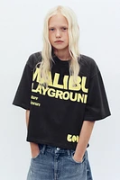 HEAVY JERSEY TEXT T-SHIRT