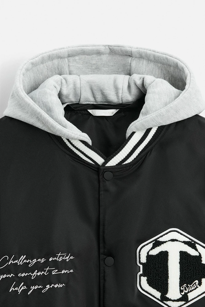 PATCHES HOODED JACKET