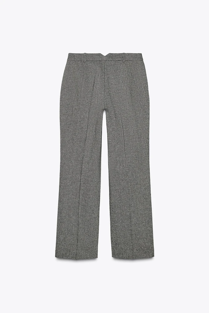 HEATHERED STRAIGHT LEG PANTS