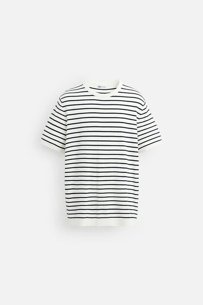 VISCOSE BLEND KNIT T-SHIRT