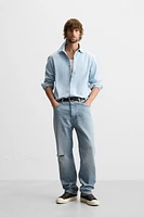 JEAN STRAIGHT FIT ÉCLABOUSSURES DE PEINTURE