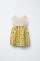 CROCHET COTTON LINEN DRESS
