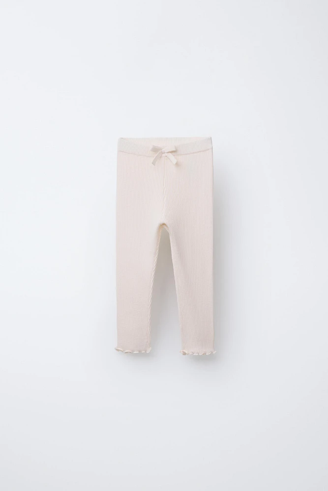 LEGGING CÔTELÉ LISSE