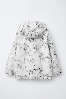 TIE-DYE SPORTY HOODED RAINCOAT