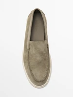 Split leather loafers