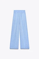 PANTALON LARGE AVEC LIN