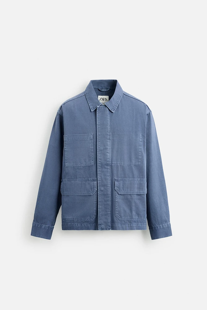WASHED POCKET OVERSHIRT