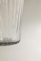 RAISED DESIGN GLASS TUMBLER