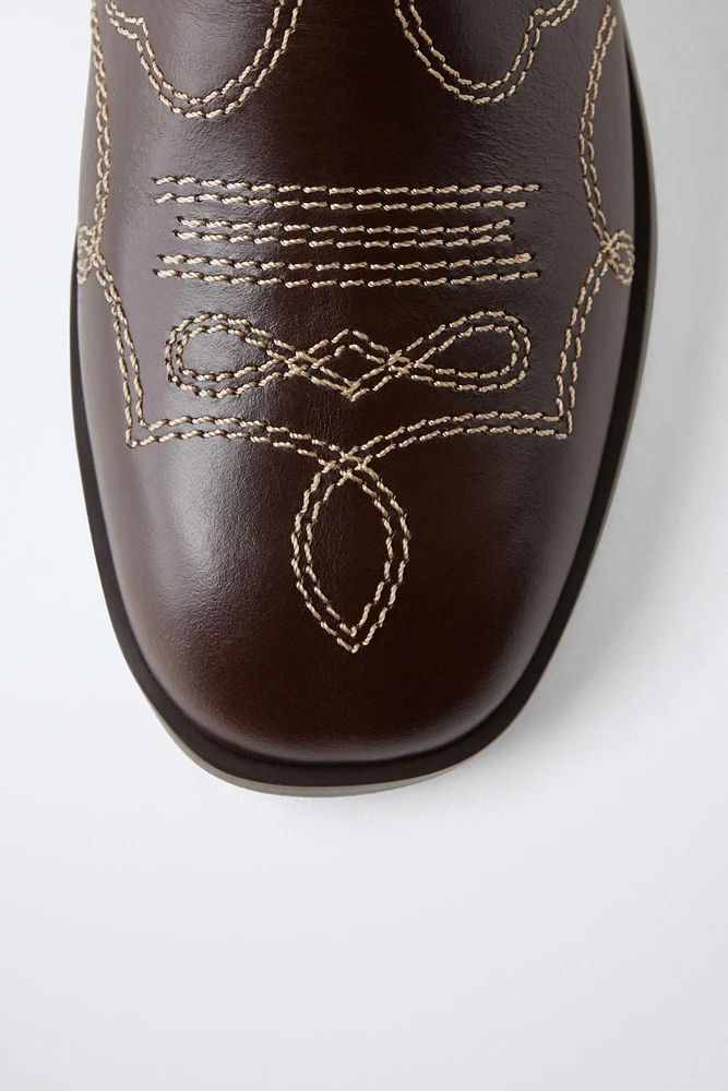 LEATHER COWBOY BOOTS