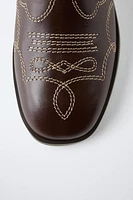 LEATHER COWBOY BOOTS