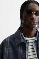 ZIPPERED CHECK JACKET