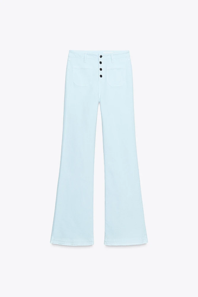 Z1975 HIGH-WAISTED FLARE BUTTON JEANS