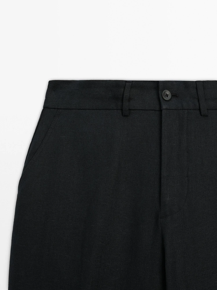 100% linen trousers