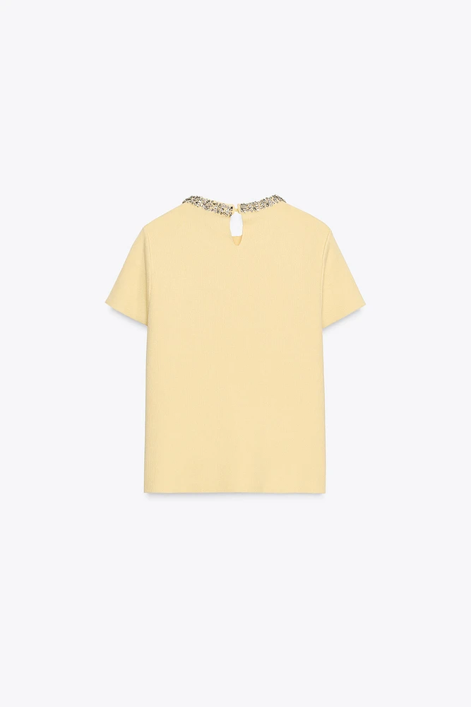 TOP EN MAILLE BIJOUX
