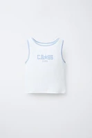 CITY TEXT RIB TOP