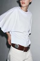 WASHED CAPE SLEEVE T-SHIRT