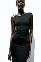 METALLIC APPLIQUÉ DRESS