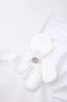 T-SHIRT BIMATIÈRE FLEUR SATINÉE