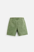 WASHED CANVAS SHORTS