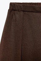WASHED EFFECT INTERLOCK PANTS