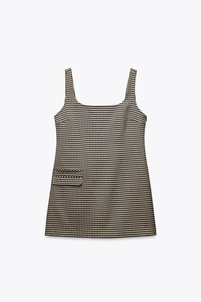 ROBE COURTE À CARREAUX ZW COLLECTION