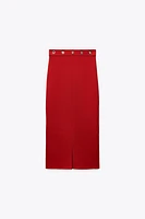 STRETCH CONTOURING MIDI SKIRT
