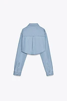 CHEMISE COURTE EN JEAN TRF