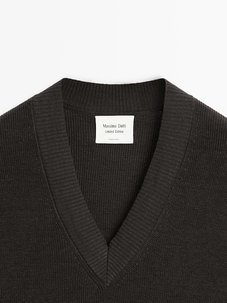 Linen blend knit vest - Limited Edition