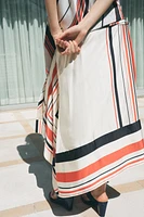 ASYMMETRIC STRIPED SKIRT ZW COLLECTION