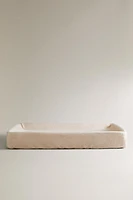 HOUSSE MATELAS À LANGER ENFANT POPELINE LIN UNI