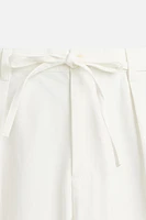 RELAXED FIT PLEATED PANTS