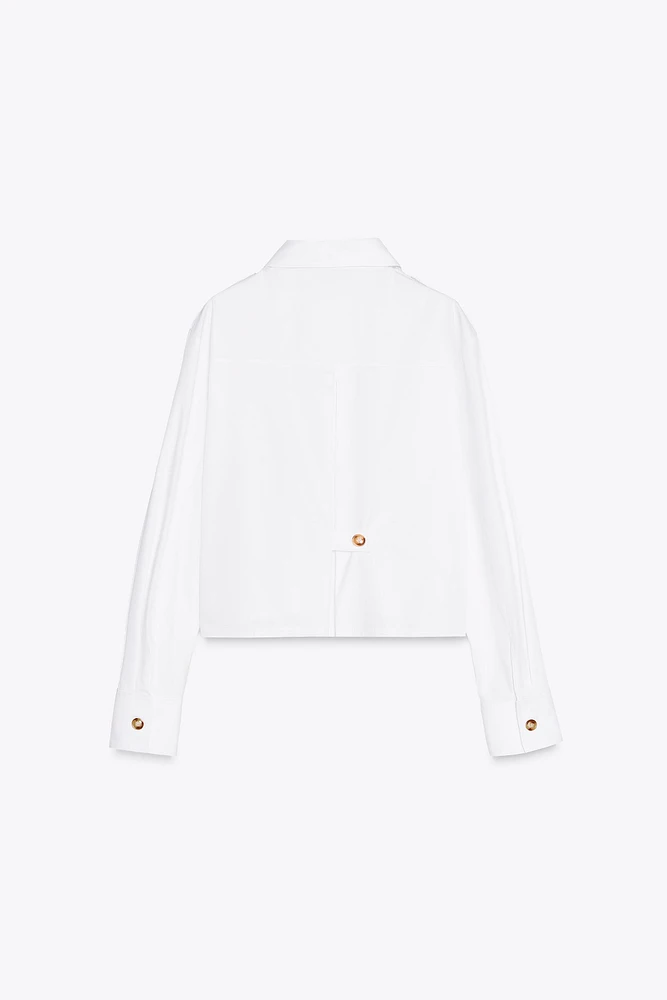 CHEMISE COURTE EN POPELINE