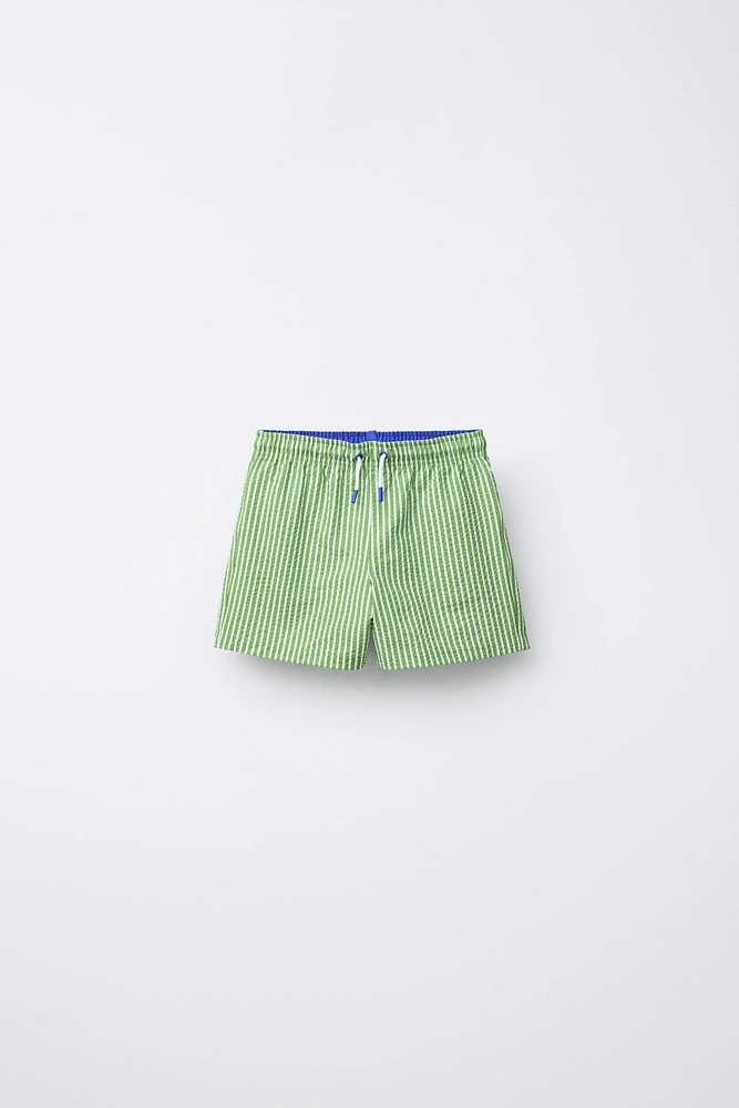 1-6 YEARS/SEERSUCKER SWIM SHORTS
