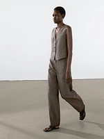 100% linen tailored waistcoat