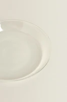 BOROSILICATE GLASS SIDE PLATE WITH RIM