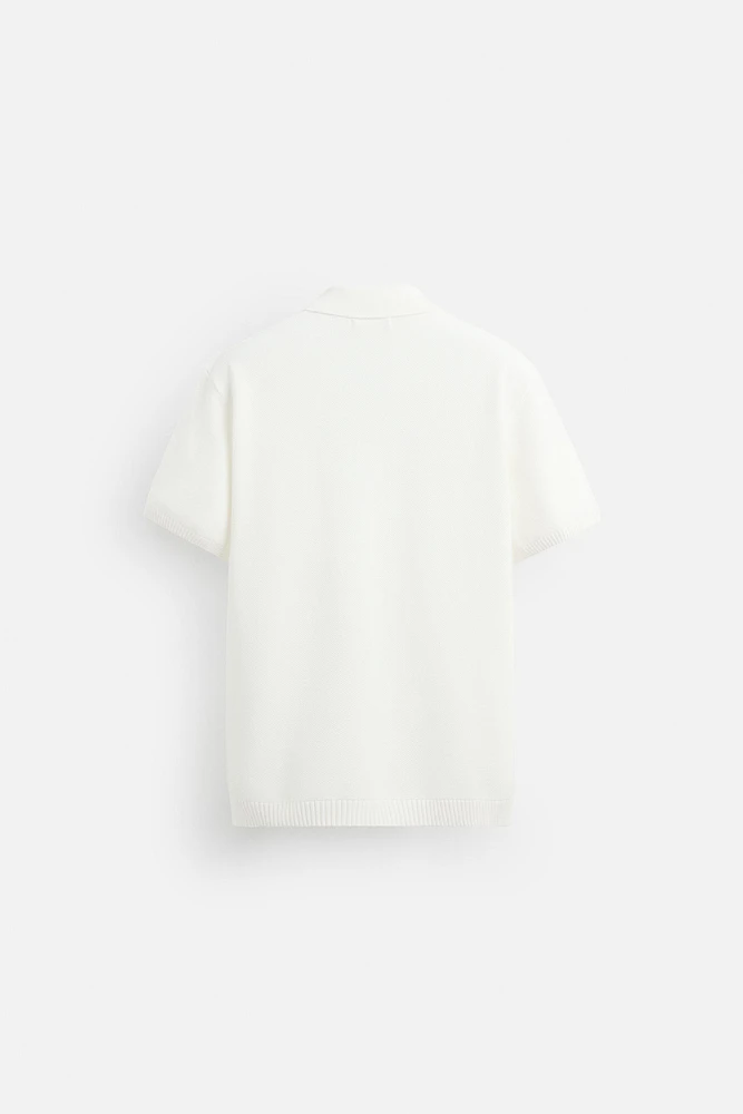 TEXTURED KNIT POLO