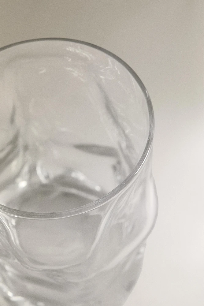 VERRE EN VERRE RECYCLABLE ONDULATIONS