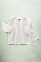 CHEMISIER LARGE ENFANT COTON UNI