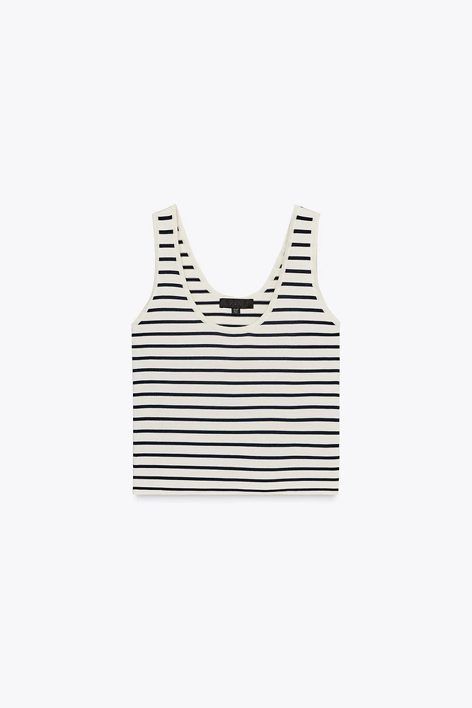 STRIPED KNIT TOP