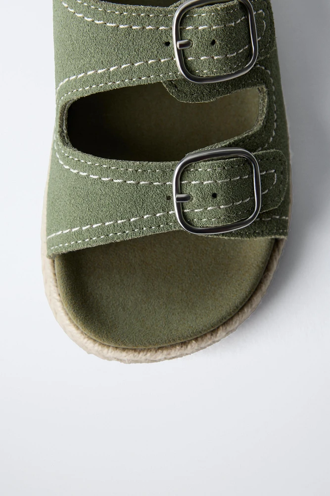 JUTE LEATHER SANDALS